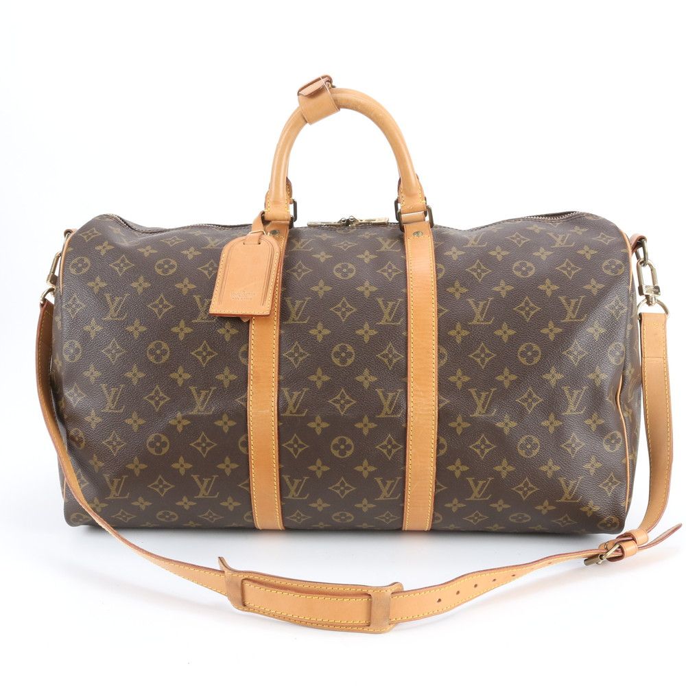 美品 ルイヴィトン モノグラム キーポル バンドリエール50 M41416 2WAY ボストン バッグ 斜め掛け 出張 旅行 メンズ RWM DY42-3【中古】