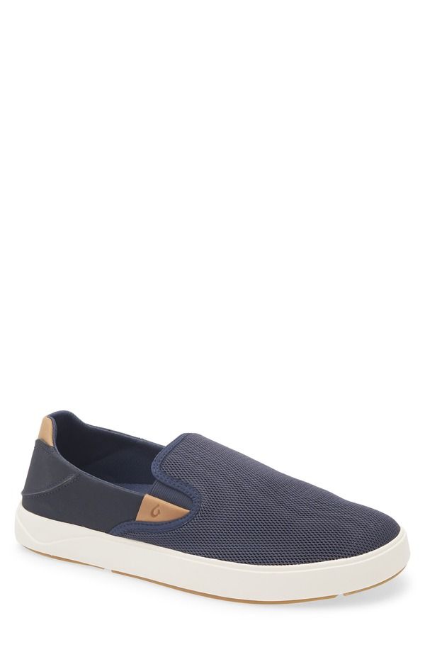 オルカイ メンズ シューズ スニーカー OluKai Laeahi Nui Convertible SlipOn Sneaker Trench Blue Tan ブルー