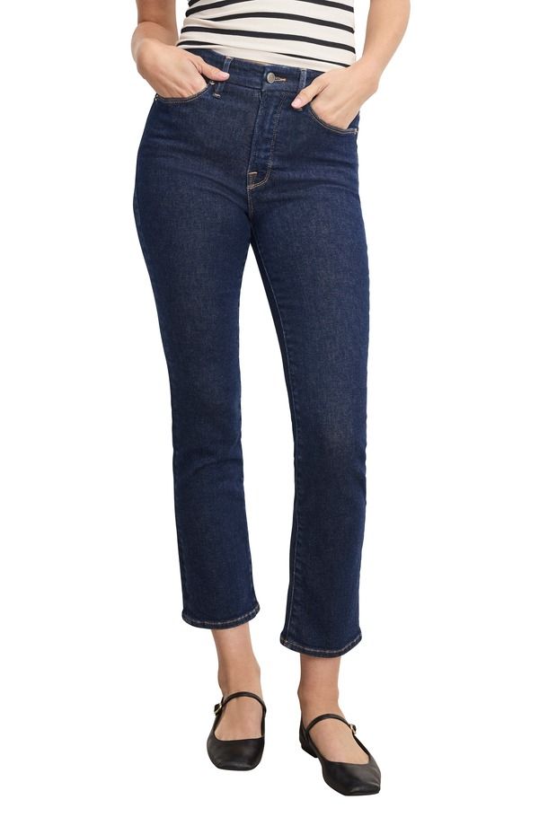 グッドアメリカン レディース ボトムス デニムパンツ ストレート アンクル ジーンズ Good American Good Legs Ankle Straight Leg Jeans Indigo983