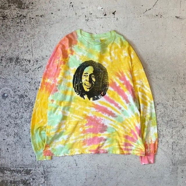 80s BOB MARLEY / ボブマーリー USA製 タイダイ染め ロンT サイズXL