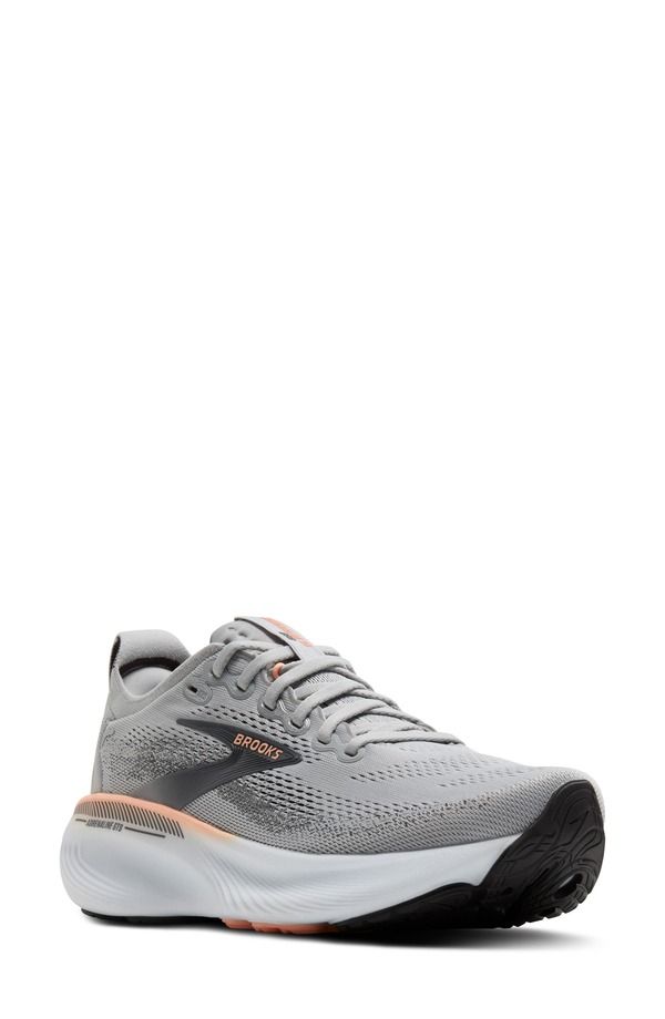 ブルックス レディース シューズ スニーカー Brooks Adrenaline GTS 25 Running Shoe Grey Blackened Pearl Coral パール