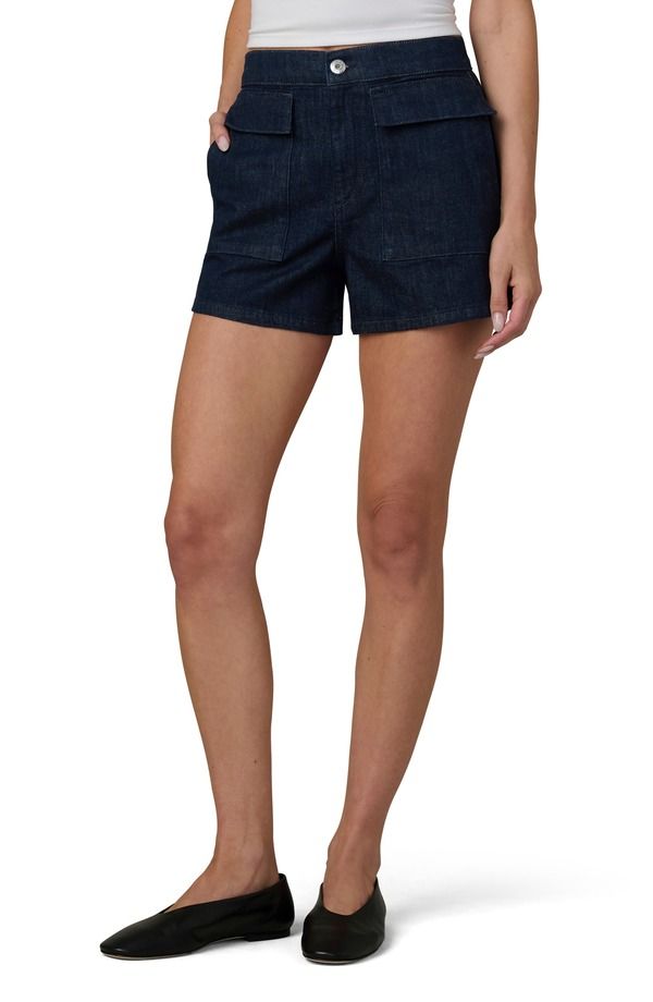 ジョーズ レディース ボトムス デニムパンツ ショートパンツ Joes The Irina Flapockets Denim Shorts Rinse デニム