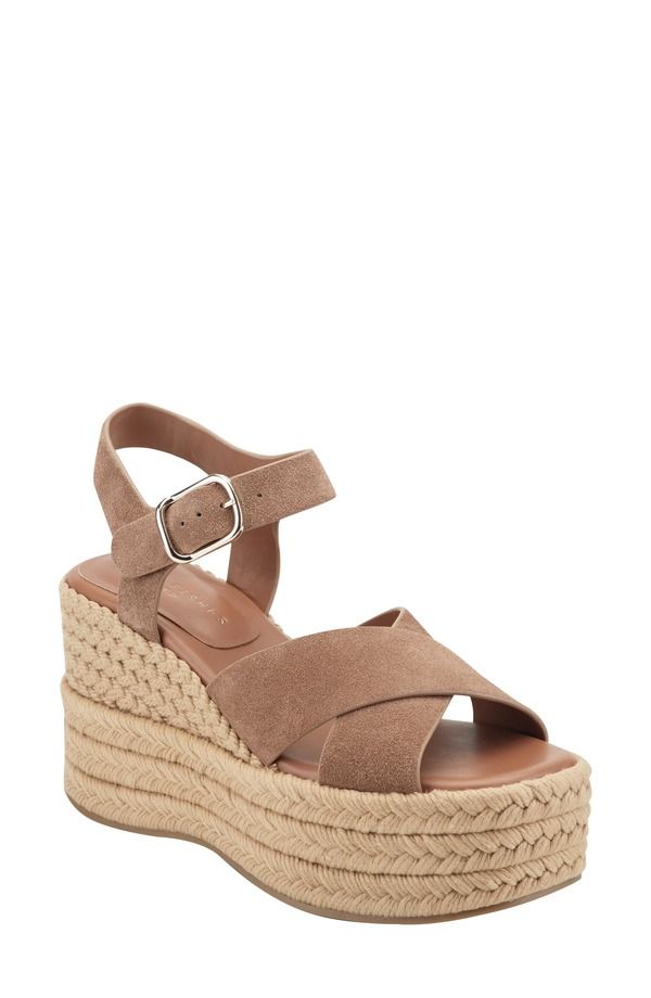 マーク・フィッシャー レディース シューズ サンダル プラットフォーム アンクル Marc Fisher LTD Pasion Espadrille Ankle Straplatform Wedge Sandal Medium Natural