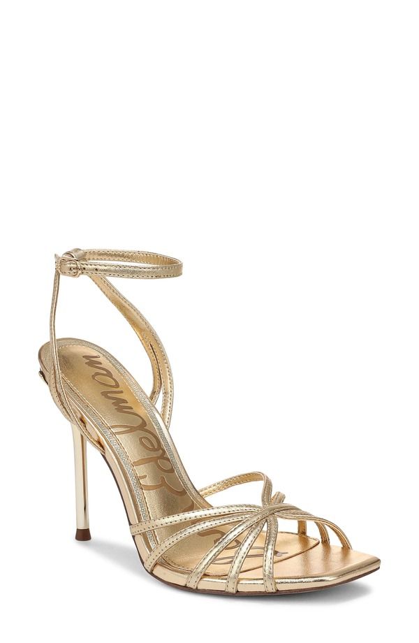 サムエデルマン レディース シューズ ヒール サンダル アンクル Sam Edelman Lili Ankle Strap Sandal Amber Gold アンバー