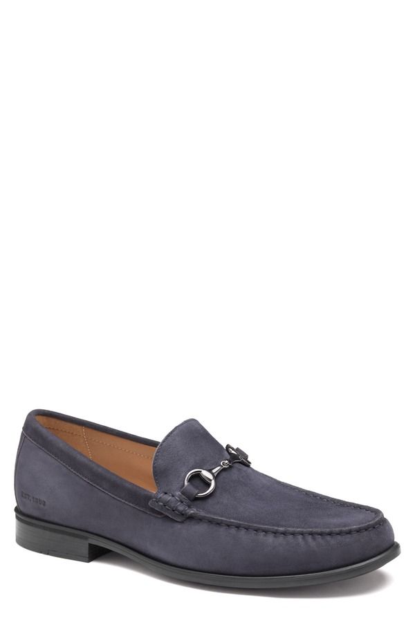 ジョンストンアンドマーフィー メンズ シューズ スリッポン・ローファー Johnston Murphy XC Flex Harrison Loafer Navy Suede ネイビー