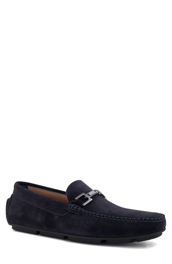 ブルーノマグリ メンズ シューズ スリッポン・ローファー Bruno Magli Taso Bit Driving Loafer Navy Suede ネイビー