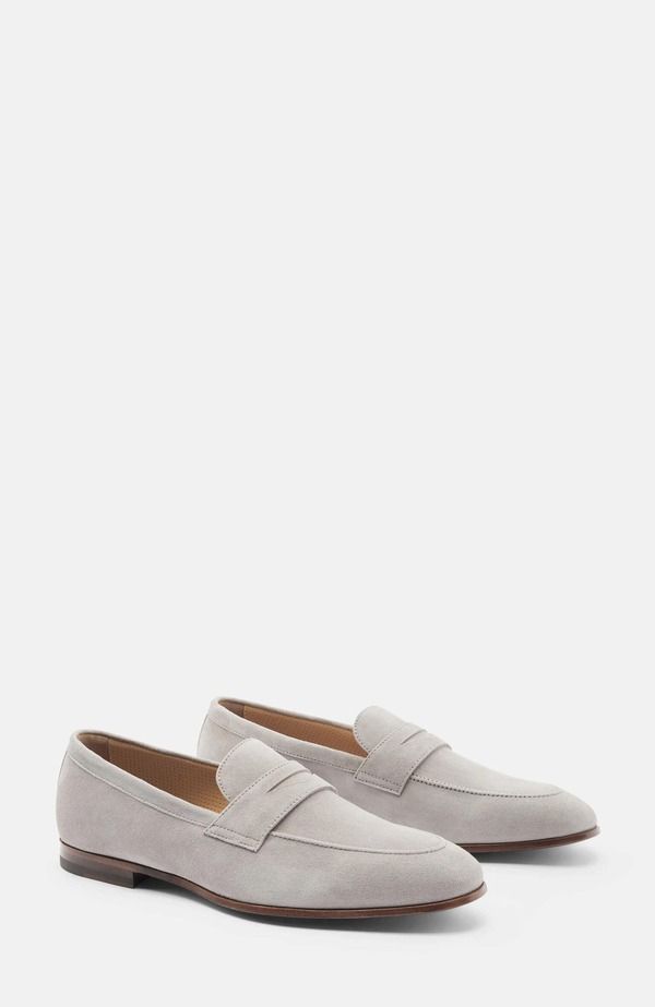 スカロッソ メンズ シューズ ローファー SCAROSSO Marzio Loafers Taupe Suede トープ