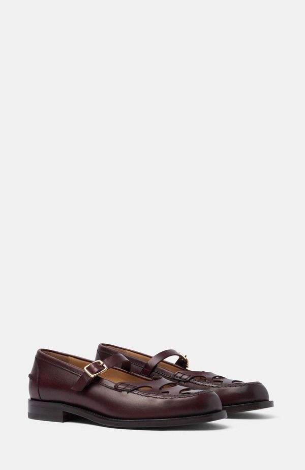 スカロッソ レディース シューズ スリッポン・ローファー SCAROSSO Minni Loafers Burgundy Calf バーガンディ