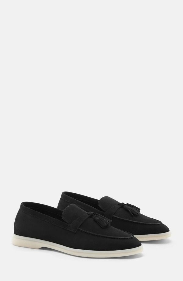スカロッソ レディース シューズ スリッポン・ローファー SCAROSSO Leandra Loafers Black Edit Suede ブラック