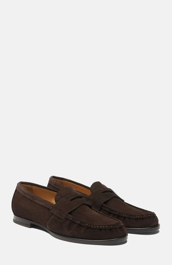 スカロッソ メンズ シューズ ローファー SCAROSSO Fred Loafers Brown Suede ブラウン