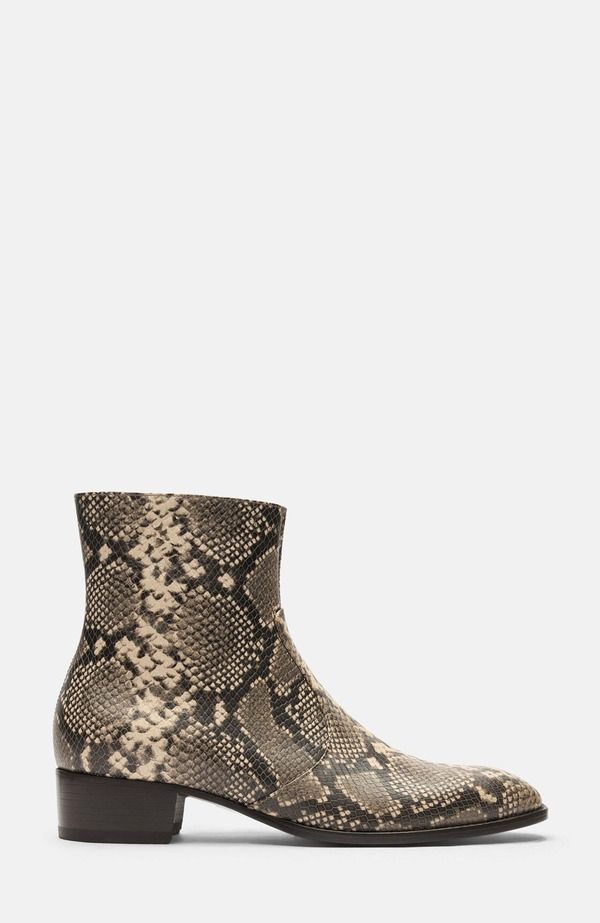 スカロッソ メンズ シューズ ブーツ・レインブーツ SCAROSSO Warren Boots Beige PythonPrinted Calf ベージュ