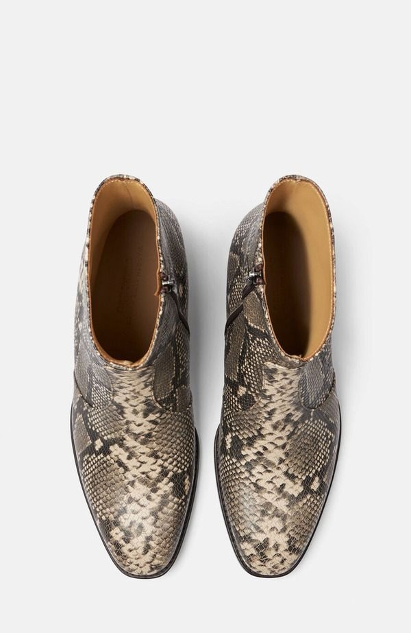 スカロッソ メンズ シューズ ブーツ・レインブーツ SCAROSSO Warren Boots Beige PythonPrinted Calf ベージュ