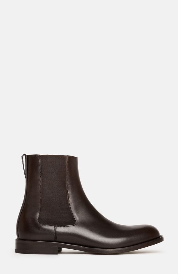 スカロッソ メンズ シューズ ブーツ・レインブーツ チェルシーブーツ チェルシー SCAROSSO Elliot Chelsea Boots Dark Brown Calf ブラウン