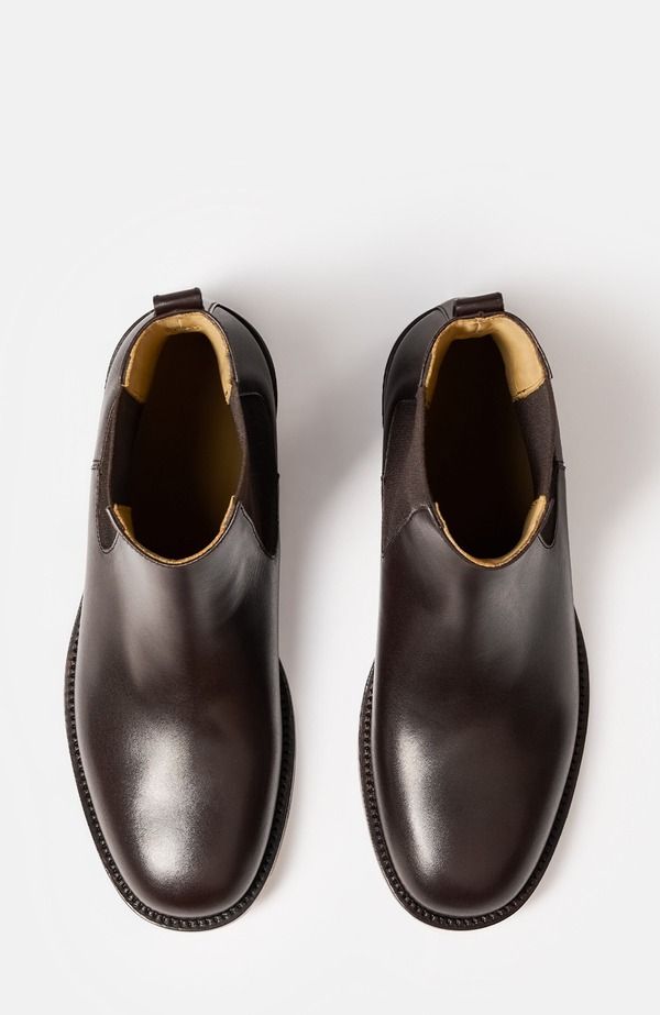 スカロッソ メンズ シューズ ブーツ・レインブーツ チェルシーブーツ チェルシー SCAROSSO Elliot Chelsea Boots Dark Brown Calf ブラウン