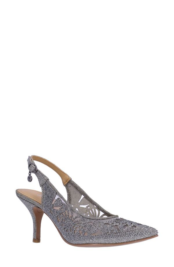 ジェイレニー レディース シューズ ヒール J Rene Vanani Slingback Pointed Toe Pumpewter ピューター