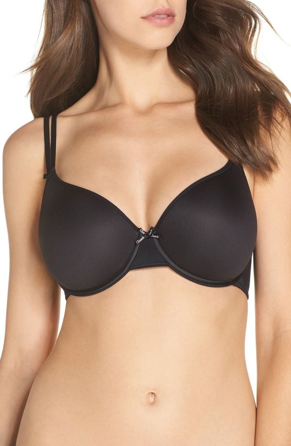 シャンテル レディース トップス Tシャツ Chantelle Lingerie Basic Invisible Smooth SupportShirt Bra Black ブラック