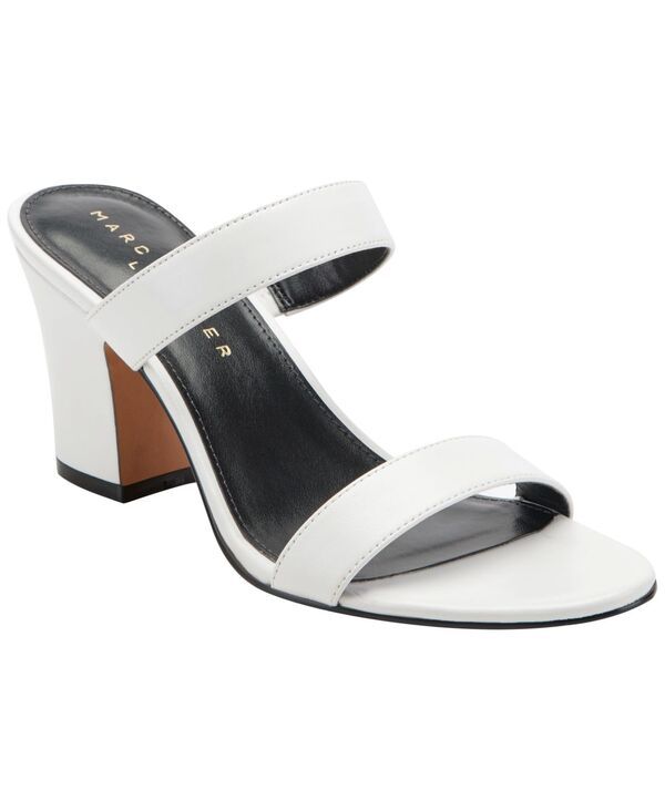 【送料無料】 マーク・フィッシャー レディース スリッポン・ローファー シューズ Womens Jessey Leather SlipOn Block Heel Dress Sandals Ivory Leather