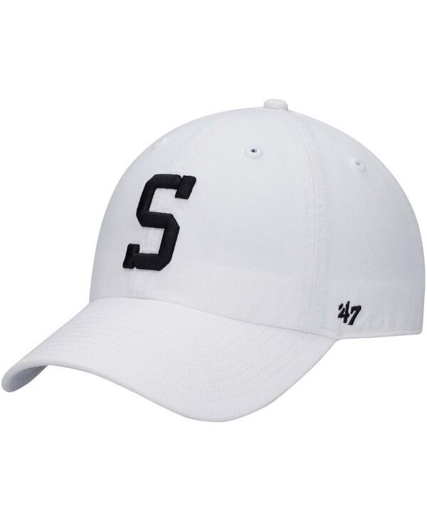 【送料無料】 47ブランド メンズ 帽子 アクセサリー Mens White Pittsburgh Steelers Clean Up Adjustable Hat White