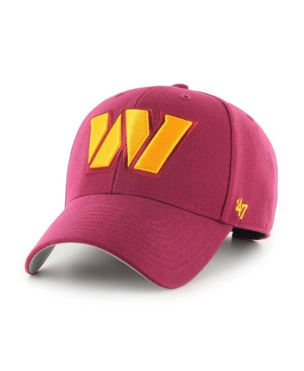 【送料無料】 47ブランド メンズ 帽子 アクセサリー Mens Burgundy Washington Commanders Mvp Adjustable Hat Burgundy