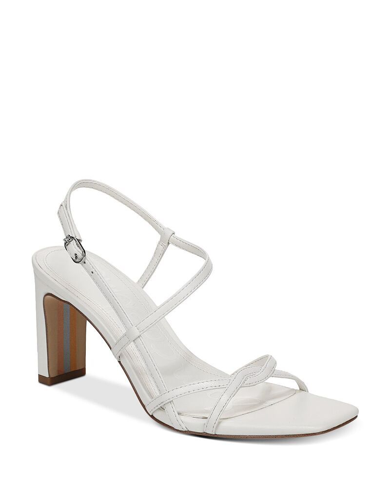 サムエデルマン レディース シューズ サンダル レザー ヒール Sam Edelman Womens Elissa Leather Block Heel Sandals Bright White ホワイト