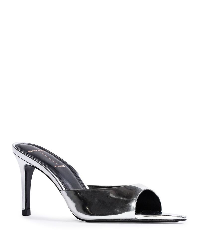 ブラックスエードスタジオ レディース シューズ サンダル レザー ヒール Black Suede Studio Womens Brea Patent Leather Higheel Sandalsilver シルバー