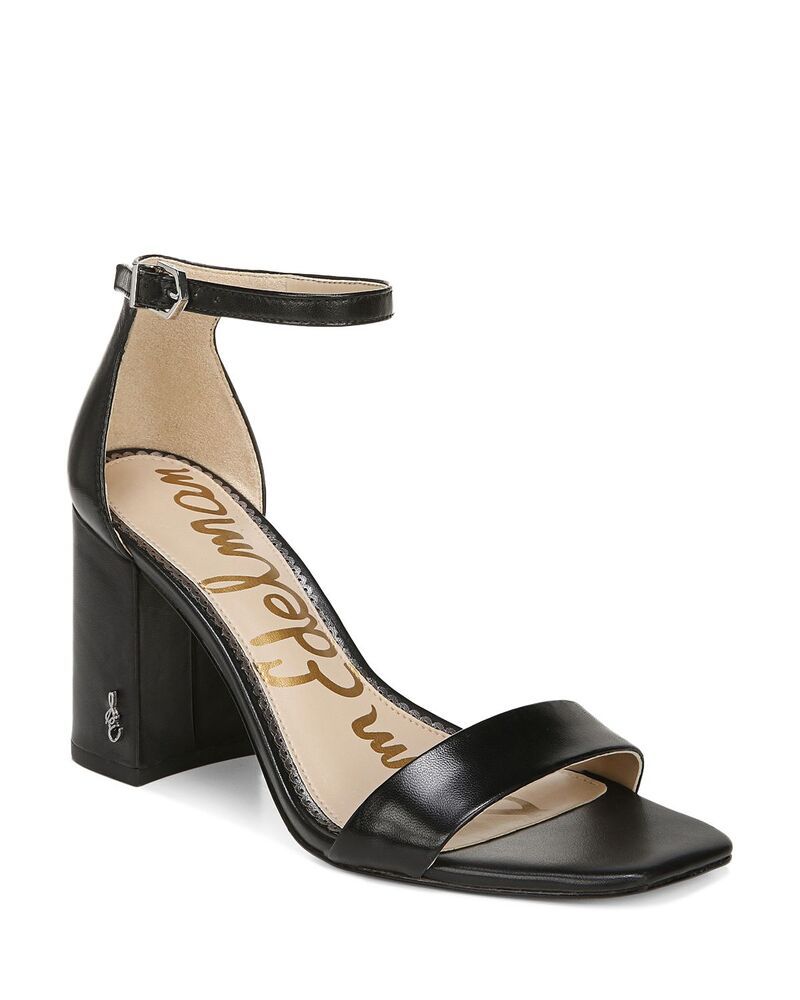 サムエデルマン レディース シューズ サンダル ヒール Sam Edelman Womens Daniella Strappy HighHeel Sandals Black Leather ブラック