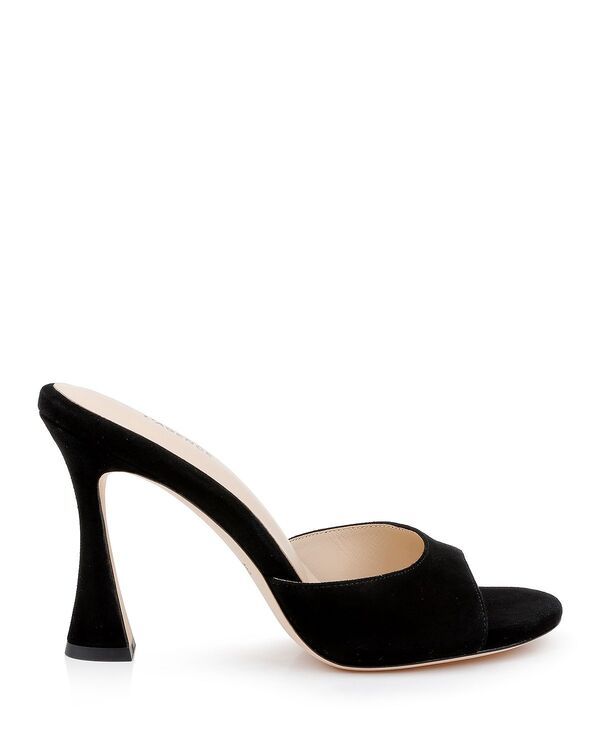 ラジャンス レディース シューズ サンダル ヒール LAGENCE Womens Avery Slide Higheel Sandals Black Suede ブラック