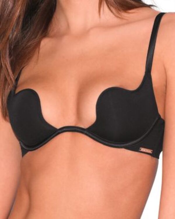 フレーデュマール レディース アンダーウェア ブラジャー Fleur du Male Stretch Micro U Plunge Bra Black ブラック