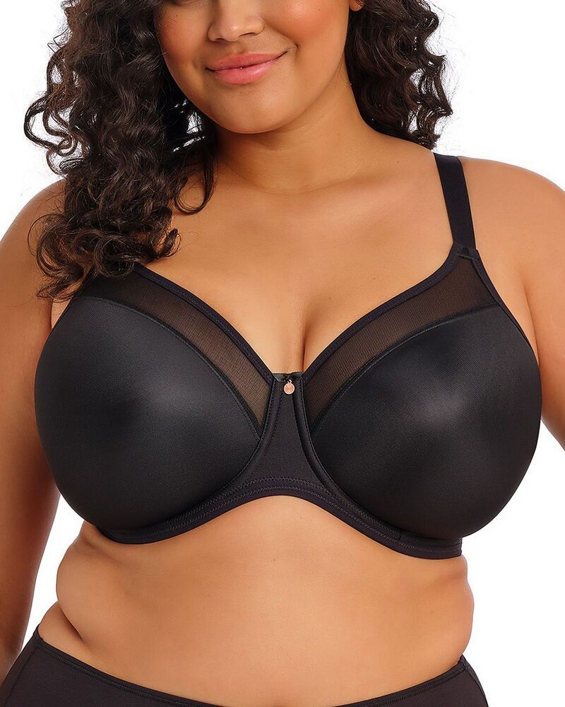 エロミ レディース アンダーウェア ブラジャー Elomi Smooth Underwire Molded Bra Black ブラック