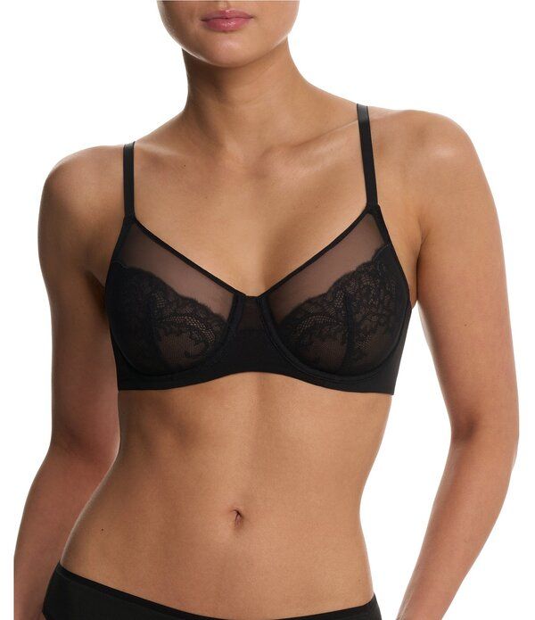 ナトリ レディース アンダーウェア ブラジャー レース Natori Radiance Lace Unlined Underwire Bra Black ブラック