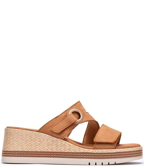 クラークス レディース シューズ サンダル プラットフォーム スエード Clarks Artisan Kidiki Cove Nubuck Suede Platform Wedge Slide Sandals Tan タン