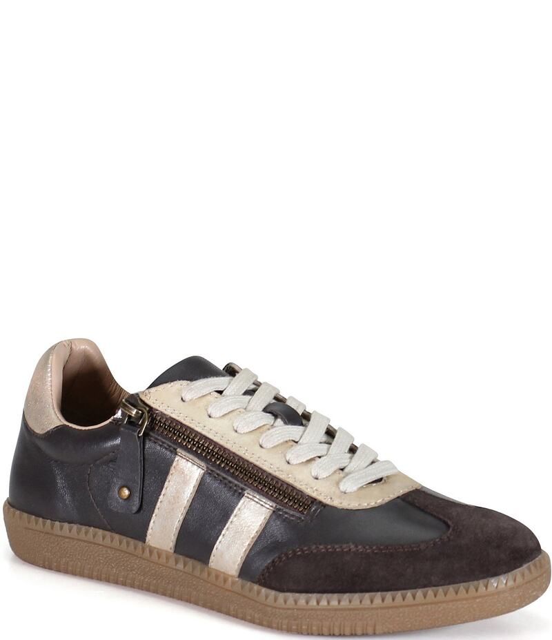 ディバトゥルー レディース ボトムス カジュアルパンツ スニーカー レース レザー Diba True To Paz Leather Zipper Detail Lace Up Sneakers Dark Brown ブラウン