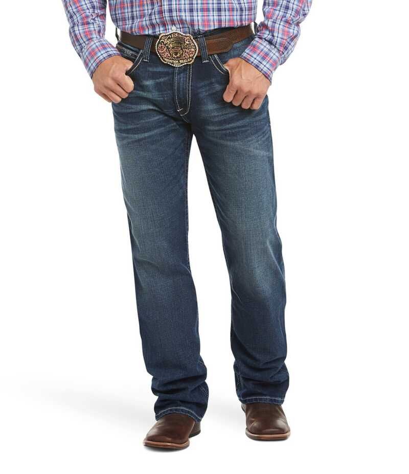 アリアト メンズ ボトムス デニムパンツ ブーツカット ローライズ ブーツ ジーンズ Ariat M4 Low Rise Stretch Adkins Bootcut Jeans Blue ブルー