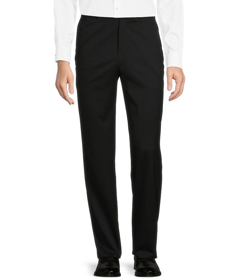 ハート シャフナー マルクス メンズ ボトムス カジュアルパンツ パンツ Hart Schaffner Marx Classic Fit Flat Front Solid Dress Pants Black ブラック