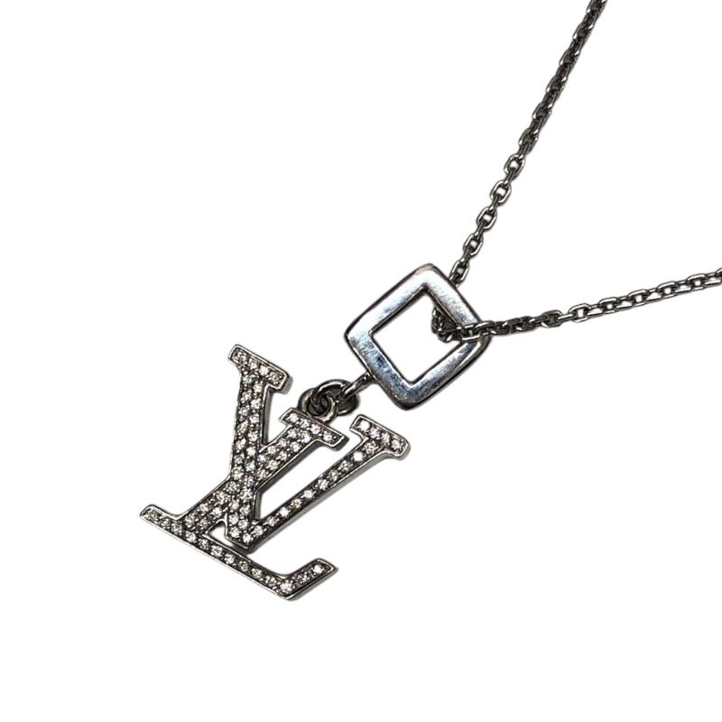 ルイ・ヴィトン LOUIS VUITTON パンダンティフLV ダイヤネックレス GM ホワイトゴールド 750WG/ダイヤモンド ジュエリー 364,050円