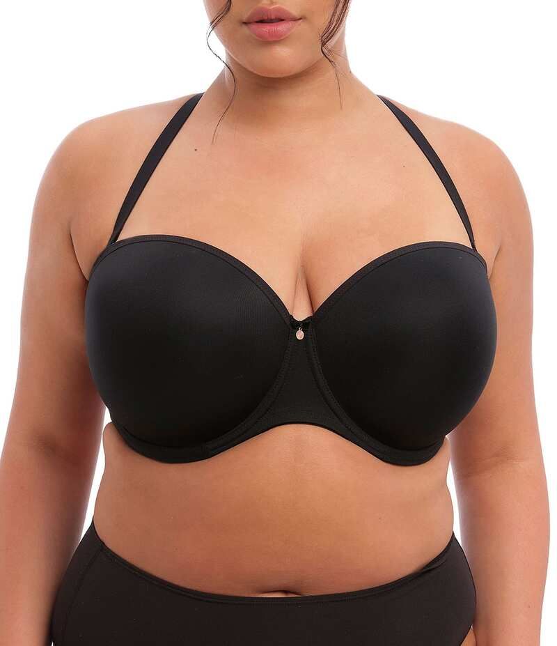 エロミ レディース アンダーウェア ブラジャー ストラップレス Elomi Smooth Moulded Seamless Underwire Strapless Bra Black ブラック