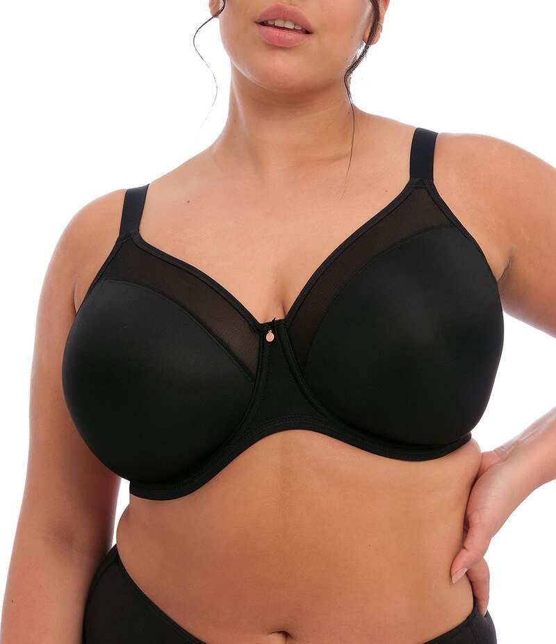 エロミ レディース アンダーウェア ブラジャー Tシャツ Elomi Smooth NonPadded FullBusted Molded UBack Underwire TShirt Bra Black ブラック