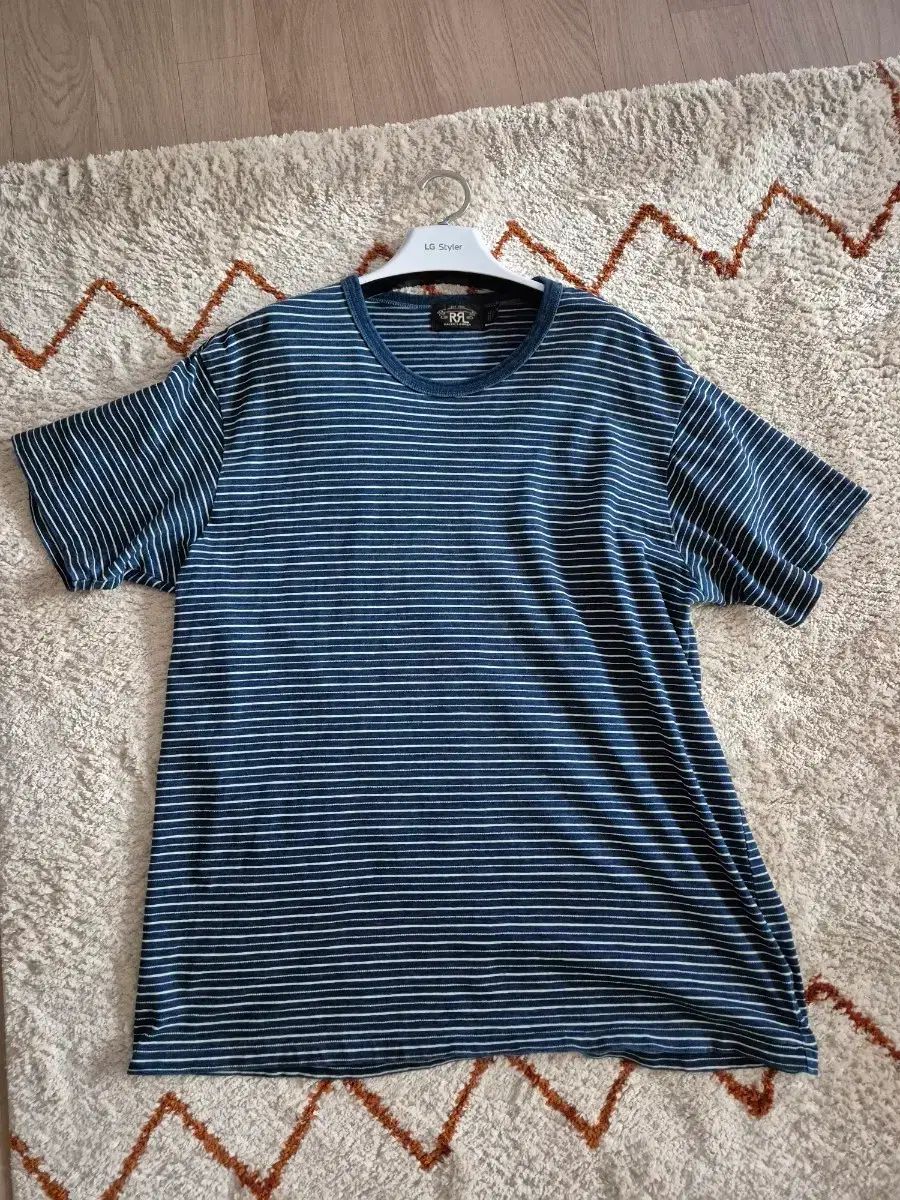 RRA ダブルアールエル ストライプ 半袖 Tシャツ XL