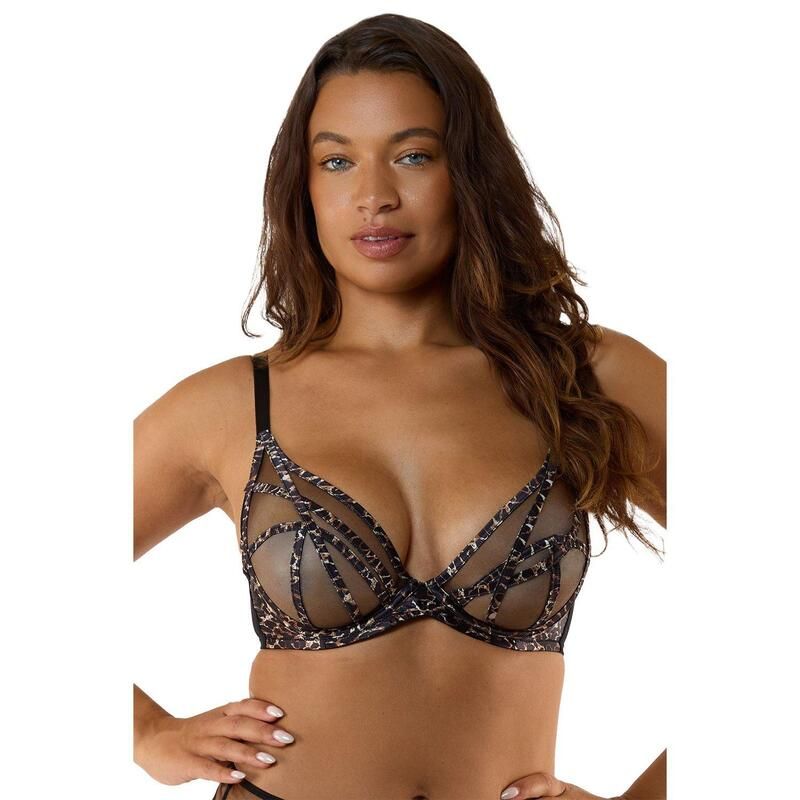プレイフルプロミス レディース アンダーウェア ブラジャー Playful Promises Ramona Leopard Plunge Bra Leopard アニマル