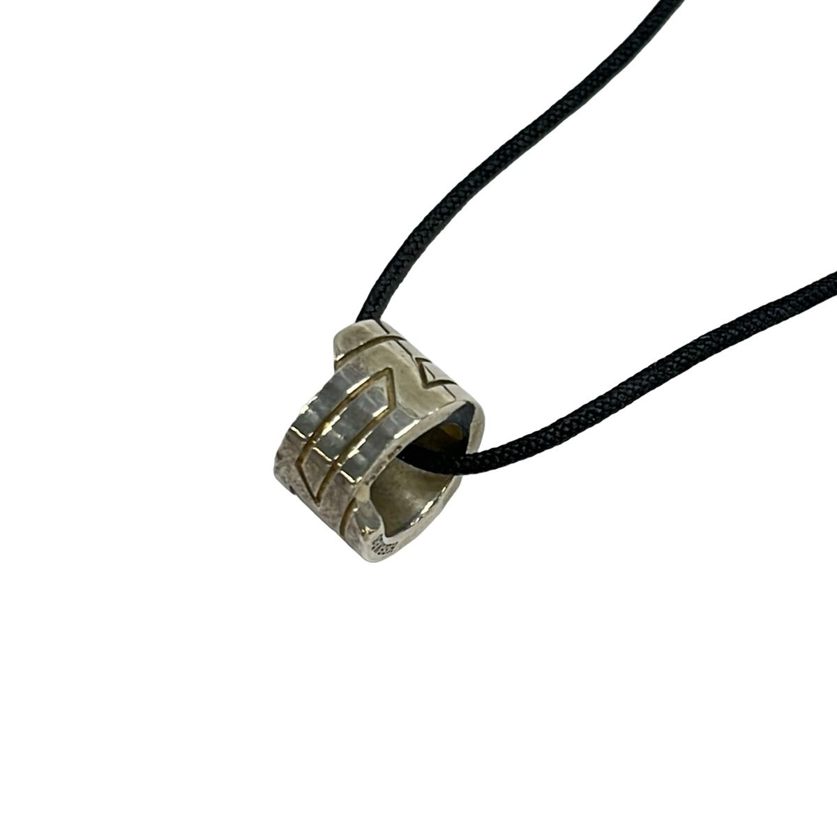 HERMES(エルメス) ネックレス美品 ムーブアッシュ,グレナン シルバー×黒