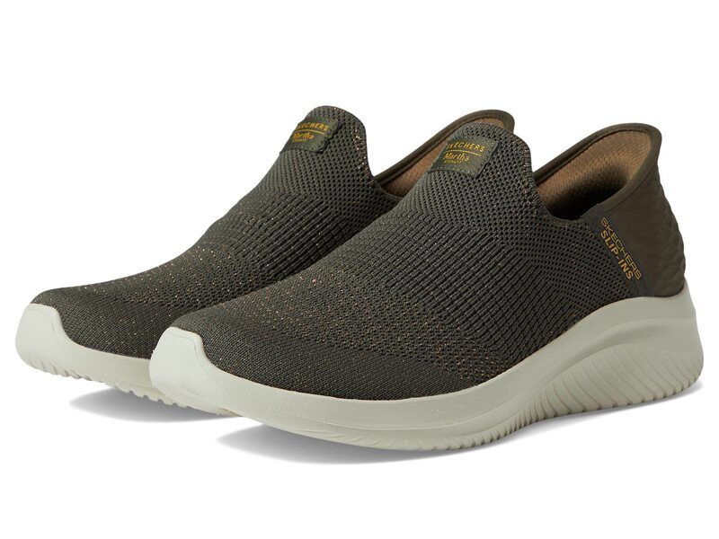 スケッチャーズ レディース シューズ スニーカー SKECHERS Martha Stewart Ultra Flex 30 Neptune Hands Free SlipIns Olive オリーブ