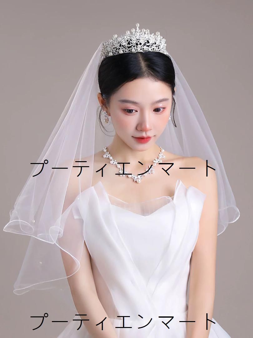 人気商品 26年新作 花嫁セット　ネックレス　ピアス　ベール　ティアラ　ウェディング　結婚式