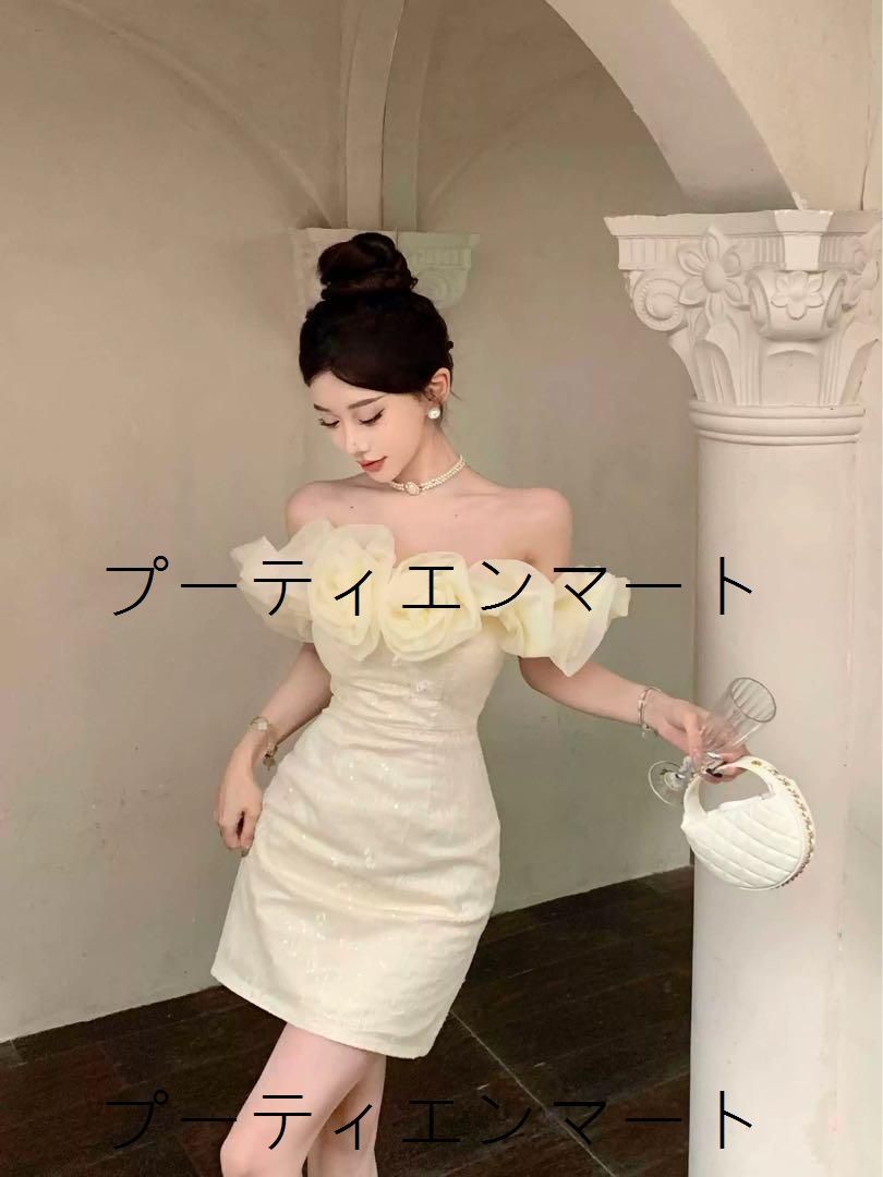 人気商品 大人気 華やかオフショルミニドレス パーティー向け 花柄デザイン 人気商品 大人気 華やかオフショルミニドレス パーティー向け 花柄デザイン