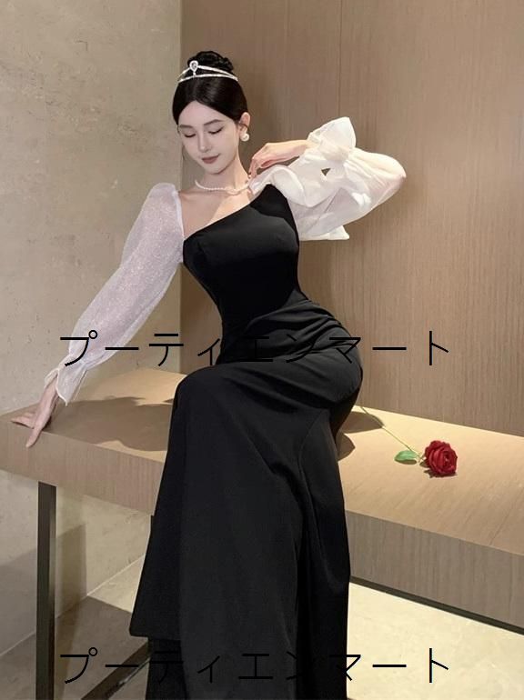 人気商品 イブニングドレス ロング タイト マーメイド パーティー 二次会 結婚式 二次会 同窓会 披露宴 パーティー お呼ばれ ナイト 成人式 演奏会 発表会 上品 裏地あり サイズ S M L XL