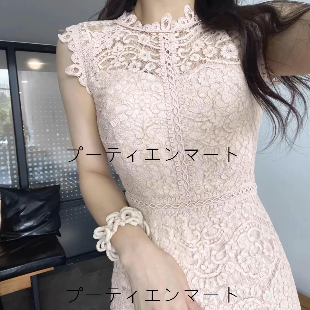 人気商品 繊細な総レース♪ミニタイトドレス★結婚式/パーティー★美しいシルエット