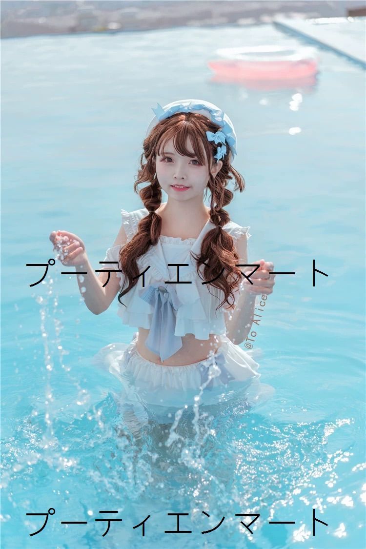 人気商品 セーラー 水着 セットアップ風 フリル リボン ビキニ ガーリー 可愛い ネイビー ホワイト マリン風 体型カバー ハイウエスト フェミニン コスプレ風 レディース 夏 海 プール インスタ映え　ブルー　ピンク　ネイビー　水色界隈　天使界隈