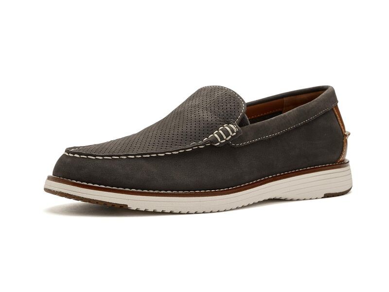 ジョンストンアンドマーフィー メンズ シューズ スリッポン・ローファー Johnston Murphy Upton Perfed Venetian Loafers Charcoal Nubuck チャコール