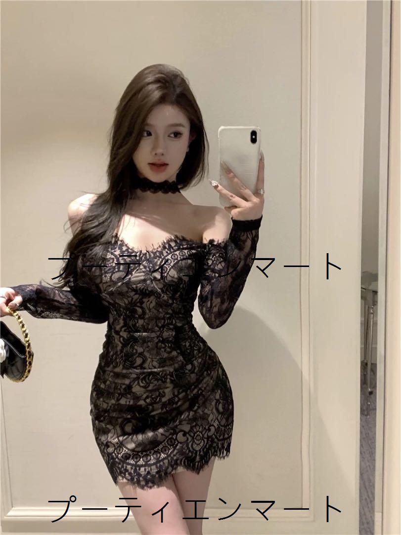 人気商品 セクシーでエレガント 総レースオフショルミニドレス タイトフィット 人気商品 セクシーでエレガント 総レースオフショルミニドレス タイトフィット