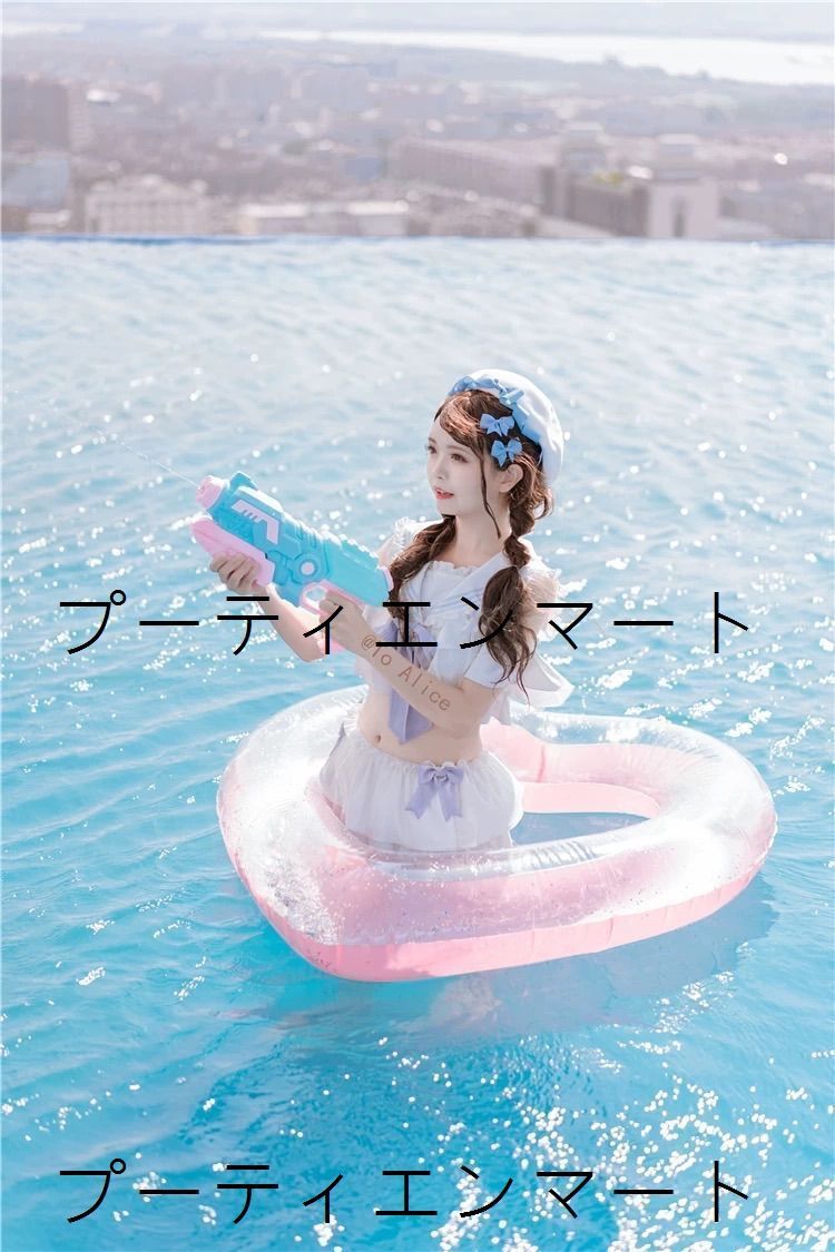 人気商品 セーラー 水着 セットアップ風 フリル リボン ビキニ ガーリー 可愛い ネイビー ホワイト マリン風 体型カバー ハイウエスト フェミニン コスプレ風 レディース 夏 海 プール インスタ映え　ブルー　ピンク　ネイビー　水色界隈　天使界隈