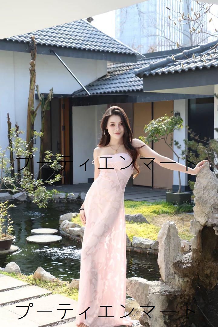 人気商品 リゾート映え♪ピンク花柄ロングワンピース 春夏用 人気商品 リゾート映え♪ピンク花柄ロングワンピース 春夏用